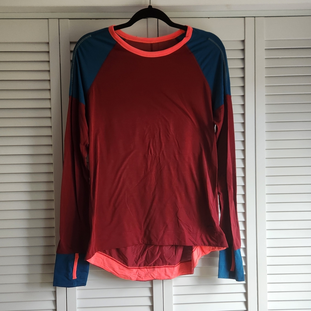 ☀️SUGOI Long Sleeve Tee - Red and Blue